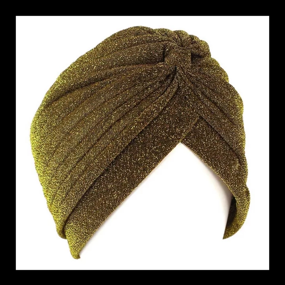 Gold shiny turban